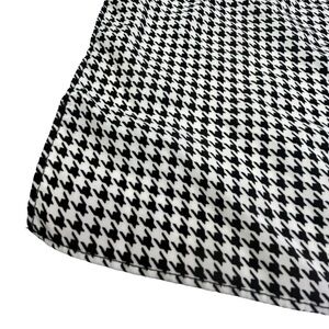 New Anthropologie scarf square houndstooth black and white 19.5"
